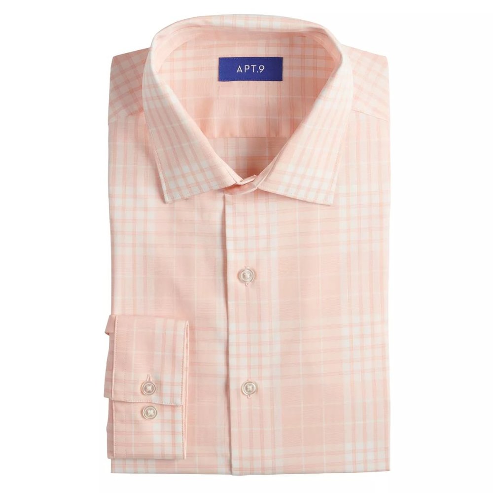 Men's Apt. 9® Premier Flex Slim-Fit Spread-Collar Dress Shirt Sizes L/XL